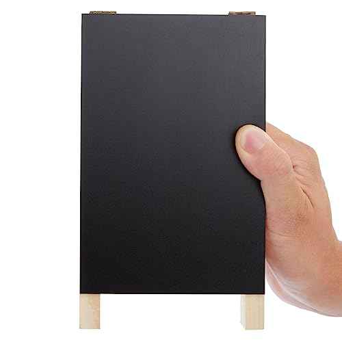 Juvale Mini Chalkboard Easel Signs - 2-Pack, Black, 4.5 x 7.5 in - Tabletop Chalkboard Sign Stand, Double-Sided Display for Wedding, Restaurant Menu & Catering Event Decor