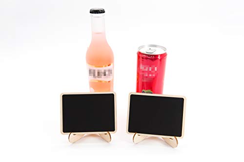 Small 10 Pack Mini Chalkboards Signs with Easel Stand for Weddings Parties and Events