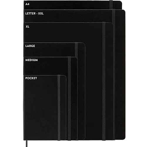 Moleskine Cahier Journal, Soft Cover, Large (5" x 8.25") Ruled/Lined, Black, 80 Pages (Set of 3)