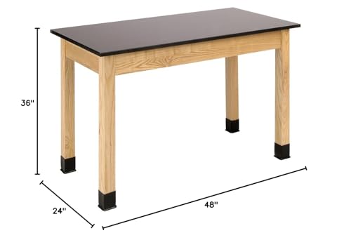 National Public Seating Science Lab Table 36" H - Phenolic Top - Plain Front - 24 x 48