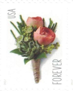 Celebration Boutonniere Forever Stamps Sheet of 20 US Postage for Weddings & Invitations