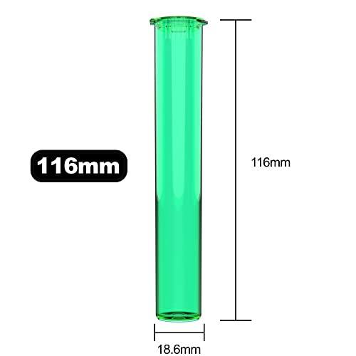 Translucent Green Child Resistant 116mm Plastic Packaging Tubes 500 pcs