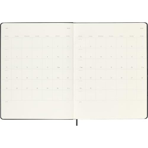 Moleskine Classic 12 Month 2026 Weekly Planner, Hard Cover, XL (7.5" x 9.75"), Black, 144 pages