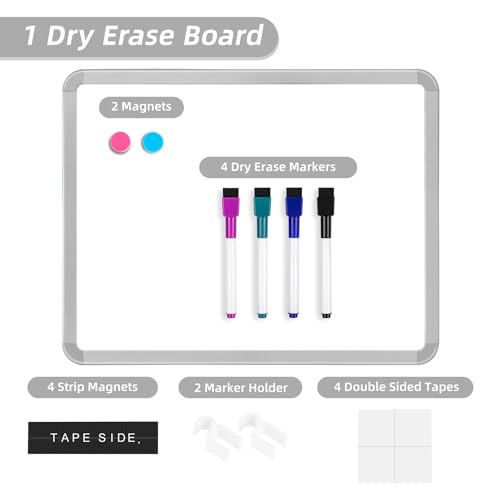 VUSIGN Magnetic Dry Erase Board 14 x 11 Inches Gray Wall or Fridge Mount