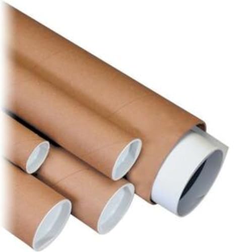 3x20 Inch Kraft Mailing Tubes - 24 Pack for Document Storage & Shipping