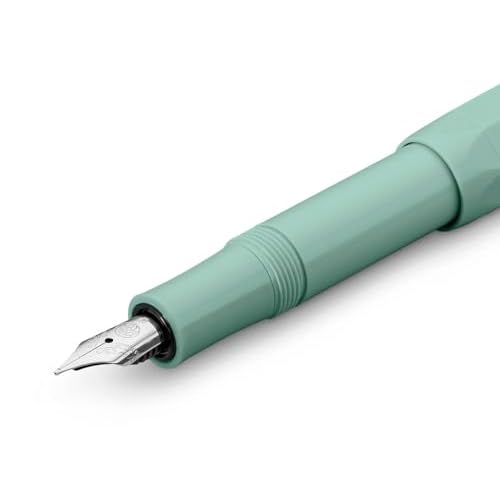 Kaweco COLLECTION Fountain Pen Smooth Sage, Fine Nib Sport Octagonal Clip Chrome