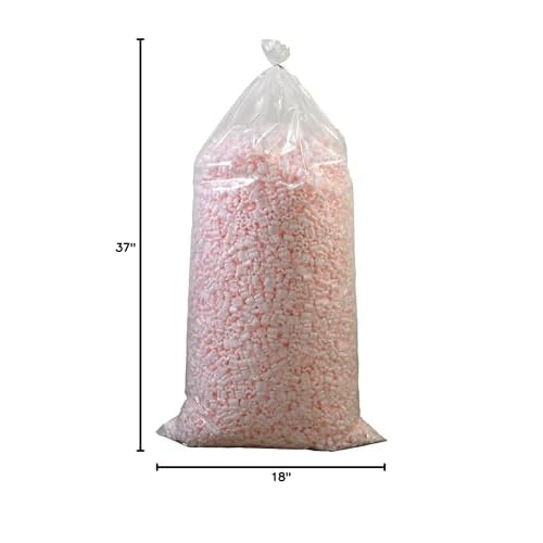 BOX USA B7NUTSAS Anti-Static Loose Fill Packing Peanuts, 7 Cubic Feet, Pink