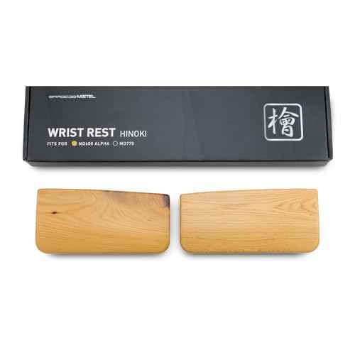 BAROCCOMiSTEL Wrist Rest HINOKI, Split Keyboard Wrist Rest, fit for MD600 Alpha, Wooden, Made in Taiwan