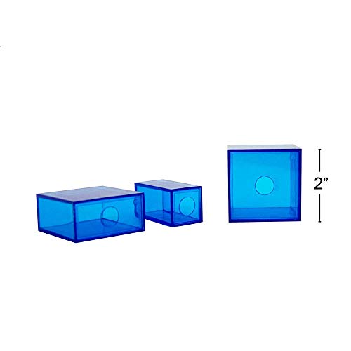 hand2mind Blue Geometric 3D Shapes Set of 12 for Geometry & Volume Exploration