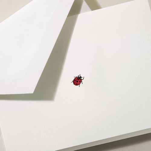 Crane & Co. Hand Engraved Ladybug Note (RF1408)