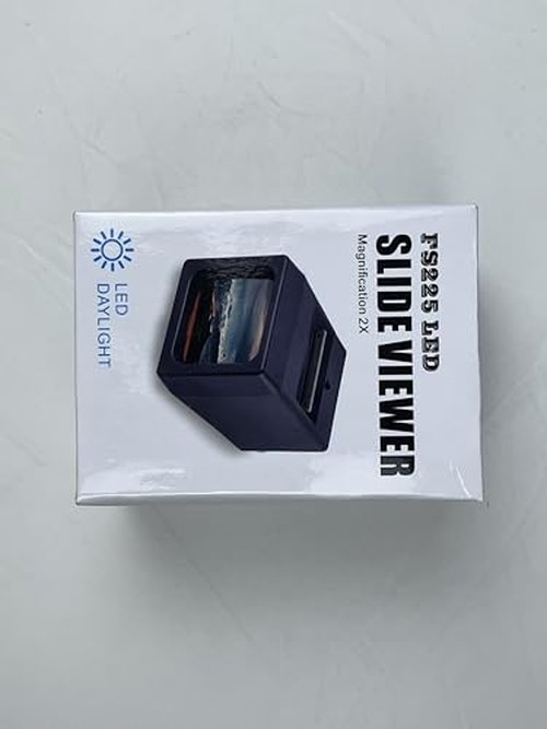 35 mm Film & Slide Viewer, 2X LED Illuminated Viewing Slide Projector for Old Slides and 35mm Film Negatives(2 AAA Batteries Included)