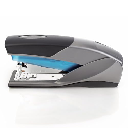 Swingline Stapler, 25 Sheet Capacity, Optima 25, Jam Free, Reduced Effort, Soft Grip, Blue and Gray (66404)