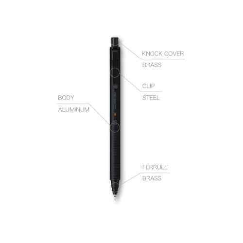 Uni Kuru Toga Metal Mechanical Pencil, Auto Lead Rotation, 0.5mm Fine Point, All-Metal Body, Phantom Grey, M5KH1P.23