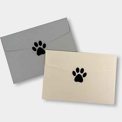 Paw Stickers, 2000 Pcs 0.5 Inch Clear Puppy Dog, Black Bear Paw Prints Self-Adhesive Sticker Roll