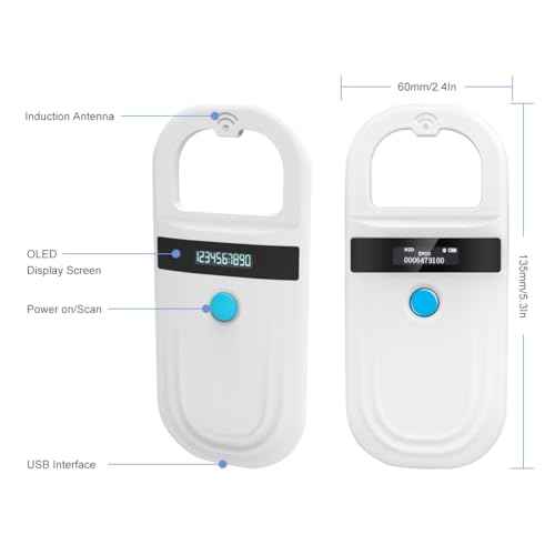 3-in-1 Pet Microchip Scanner 2.4GHz Wireless+Bluetooth+USB 256 Data Storage Animal Universal Microchip Tag Reader for ISO 11784/11785,FDX-B and ID64 RFID EMID (Bluetooth 180)
