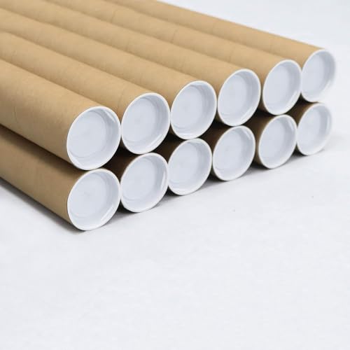 24 Pack 3-Inch Plastic Mailing Tube End Caps for Documents & Artwork