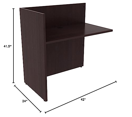 Lorell LLR18309 42 in. Laminate Contemporary Reception Desk Espresso