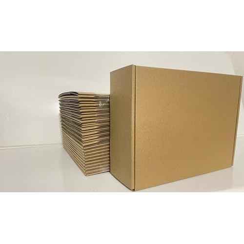 13x10x4 Inch Set of 18 Pack Brown Corrugated Shipping Boxs - Cardboard Boxes for Mailing, Packing and Literature Mailer Boxes, Small Business Mailing Bulk