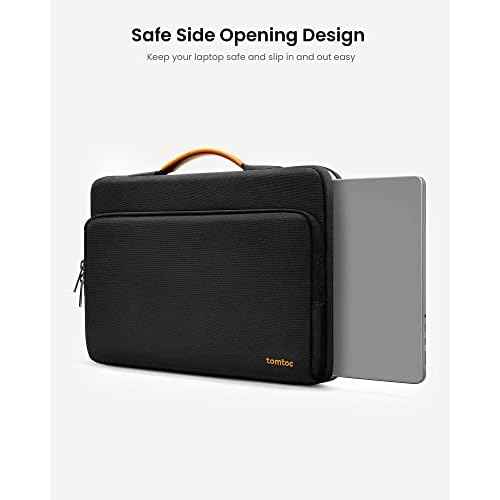 tomtoc 360 Protective Laptop Carrying Case compatible with 14-inch MacBook Pro M5/M4/M3/M2/M1 Pro/Max A3434 A3112 A3401 A3185 2025-2021, 12.9-13 Inch iPad Pro/Air, Water-Resistant Accessory Sleeve Bag