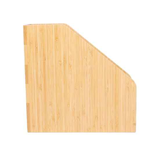 2 Pack Bamboo File Folder Holder Book Holder Frames Document Cabinet Rack Storage Organizer Small Magazine Shelf for Home £¬Office