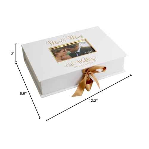 Golden Foil Wedding A4 Keepsake Box