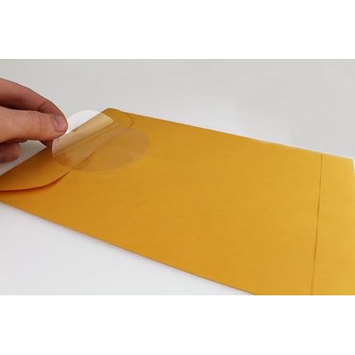 ChromaLabel 3 Inch Sealing Stickers, Library Supply Envelope Seal Sticker, Clear Mailing Seals - 1000 Clear Round Stickers per Roll, Non-Perforated Sticker