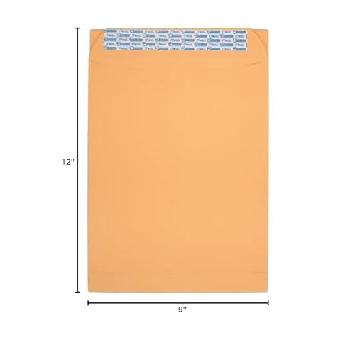 Mead Envelopes, Letter Size 9" x 12", Press-It Seal-It Self Adhesive Closure, Brown Kraft All-Purpose 24-lb Paper, Manila Mailing Envelopes, 25 Count (76086)