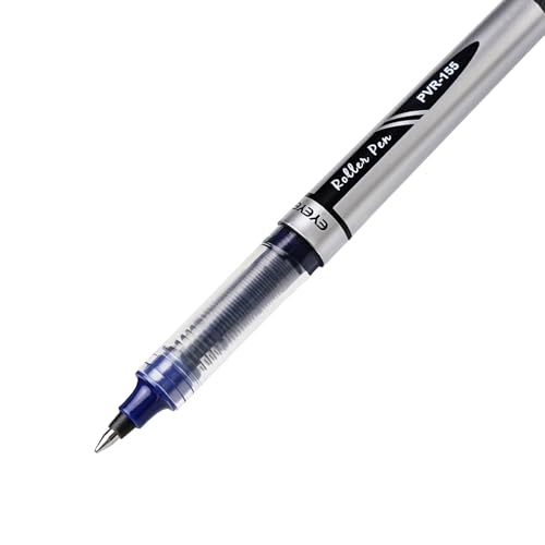 EYEYE Blue Rollerball Pens 0.7mm, 25 Pack Liquid Ink Roller Ball Pen Medium Point Quick Dry, Blue Ink Pens Fine Point Smooth Writing Pen for Journaling, Note Taking, Office, School Supplies