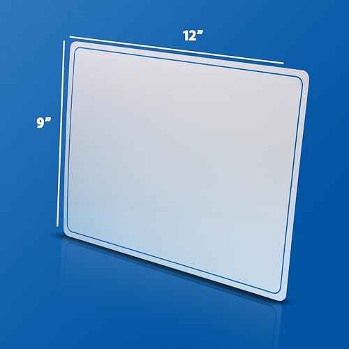 Flipside Products 9" x 12" Two-Sided Plain Dry Erase Learning Mat, Flexible, Education Learning, Blank, Economical - 48 Pack