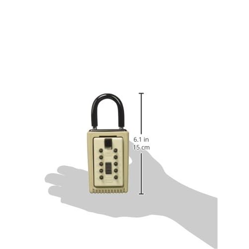 Kidde AccessPoint 001404 KeySafe 3-Key Portable Push Button Key Safe Box, Clay