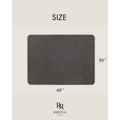 Office Chair Mat for Hardwood Floor Under Desk Computer Rolling Chair Mat for Wood/Tile Floor Non-Slip Heavy Duty Desk Rug PVC Plastic Hard Floor Protector 36" x 48" (Espresso)