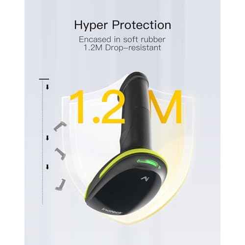 Inateck Barcode Scanner Bluetooth, 1D Handheld Scanner Wireless, Handheld Scanner with APP and SDK, 1 Charge 3 Months, BCST-21 Green