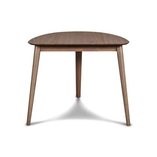 New Classic Furniture Mid-Century Modern Oscar Corner Table 3-Piece Dining Set, Walnut