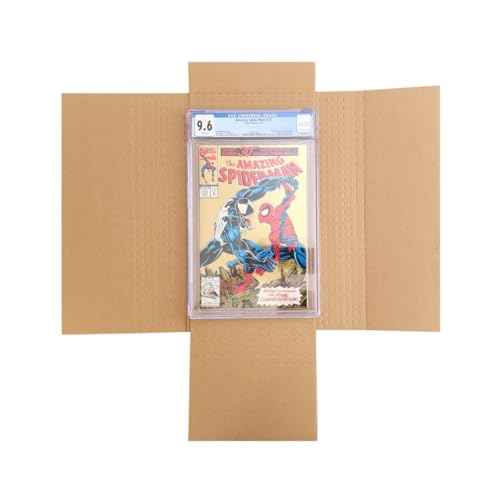 Gemini Wrap Mailer Comic Shipping Boxes - 10ct | Holds 15 Comics, 3 Graded Slabs, 10 Toploader Comics, 8 Magazines | Premium Customizable Gemini Mailers for Comic Books, Manga, Literature Mailers etc
