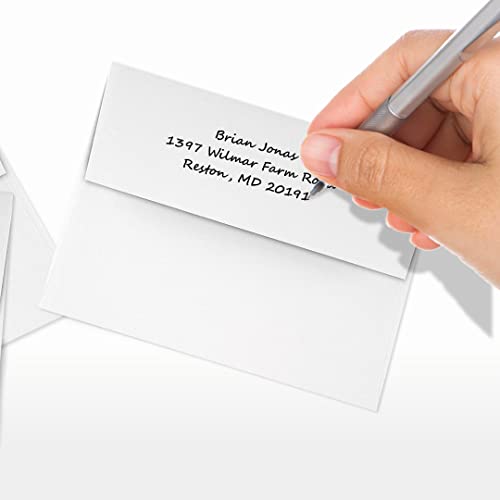 LUXPaper A2 Invitation Envelopes | Peel & Press | 4 3/8" x 5 3/4" | White | 80lb. Text | 500 Qty
