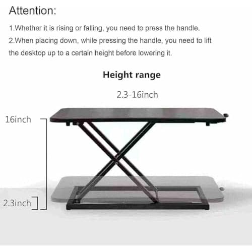 Height Adjustable Standing Desk Converter, Keyboard Riser for Stand Up Desk Riser, Computer Keyboard Stand for Desktop, Ergonomic Sit Stand Computer Workstations Black Size 23.6 Inch
