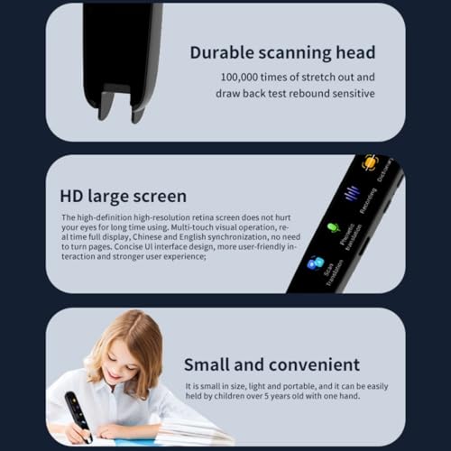 Translation Pen, Portable 13 Language Translator Device, Reading Pen & Translation Pen for Dyslexia, Learning Difficulties & Language Learners, Scan Reading Pen for Students Travelers Businessmen