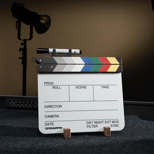 OPENMOON Film Clapperboard for Film Production Large Size with Dry-Erase Marker