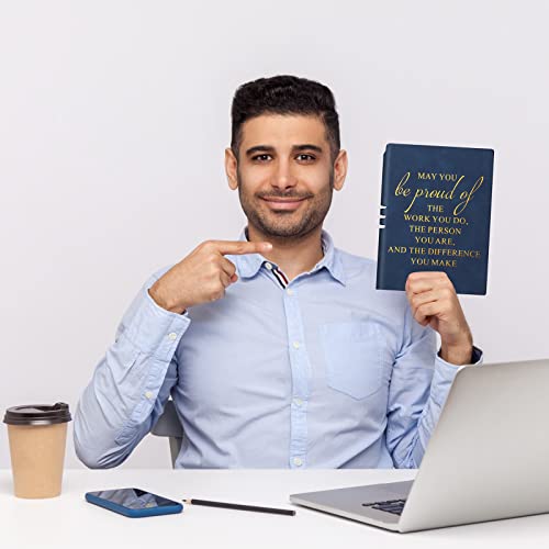 Roowest 20 Pcs Team Gifts for Employees Appreciation Inspirational A5 Leather Notebooks May You Proud of The Work Journals Thank You Notebook for Boss Christmas Nurse Vet Tech Week Volunteer(Novel)
