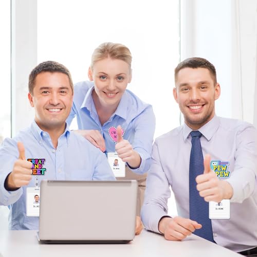 24 Pcs Funny Badge Reel Nurse Cute Retractable Name ID Clip Badge Holder for Doctor Student Medical Assistant Coworker Work Accessories Bulk Gifts(Medical Style)