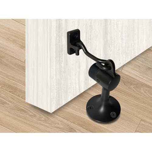 QCAA Door Stop, Solid Brass, Height 3-15/16", US10B ORB Oil-Rubbed Bronze, 1 Pack, Made in Taiwan