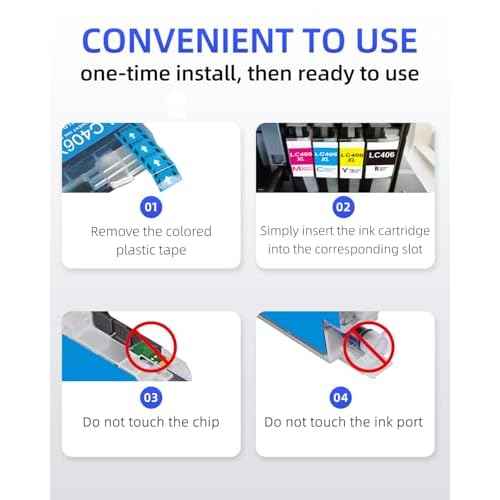 myCartridge Replacement for LC406 LC406XL Ink Cartridges for Brother Printer LC 406 406XL Work with Brother MFC-J4335DW MFC-J4535DW MFC-J5855DW MFC-J6555DW MFC-J6955DW Printer(High Yield,4-Pack)