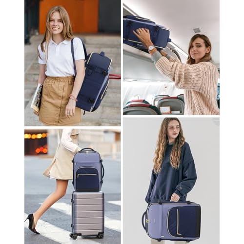 LOVEVOOK Travel Backpack for Women,40L Carry On Backpack for Airplanes,17.3 Inch Laptop Personal Item Travel Bag