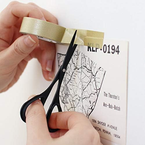 ALLEX Mini Black Scissors - All-Purpose Slim Design with Non-Stick Blade | 3.9" Japanese Stainless Steel
