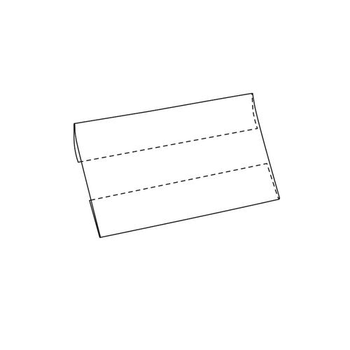 Sightline DISPLAY Shelf Edge Price Channel Sign Holder - 5.5" W x 4.375" H (100 Pack) - Clear PVC Sign Holder with Two-Fold Design for Top-of-Shelf Display