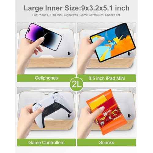 ySky Safe Timed Lock Box, Phone Lock Box with Timer Unplug from Phones,Video Games,Social Media,Snacks&Cravings,Self-Control Lockable Storage Box, Phone Locker Time Locking Container for Better Habits
