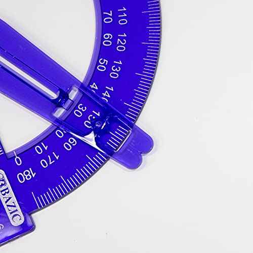 BAZIC Products Geometry Math Compass Set w/Scale-Arm, 6" Swing Arm Protractor, & HB Wood Pencil, Inch Centimeter, Mathematical Drafting Drawing Tool, 24-Pack