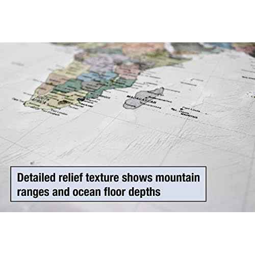 Laminated World Odyssey Map Poster | Executive Style Map | Includes The Most Legible Location Labels | 36¡± x 24¡± | Shipped Rolled in a Tube, Not Folded | Great for The Home or Classroom