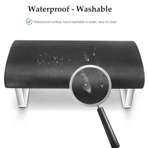 Waterproof Footrest, Upgraded High Elasticity Foot Rest Under Desk Footrest, Ergonomic Foot Rest for Under Desk at Work, Highly Supportive, No Deformation, Black