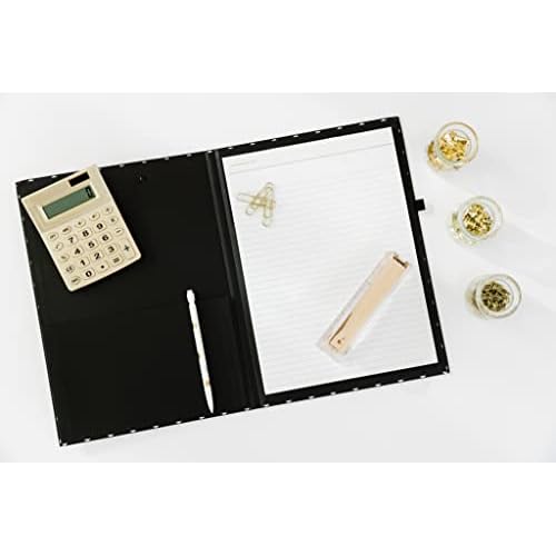 Kate Spade New York Standard Function Desktop Calculator, Acrylic Solar Powered Calculator, Gold Dot